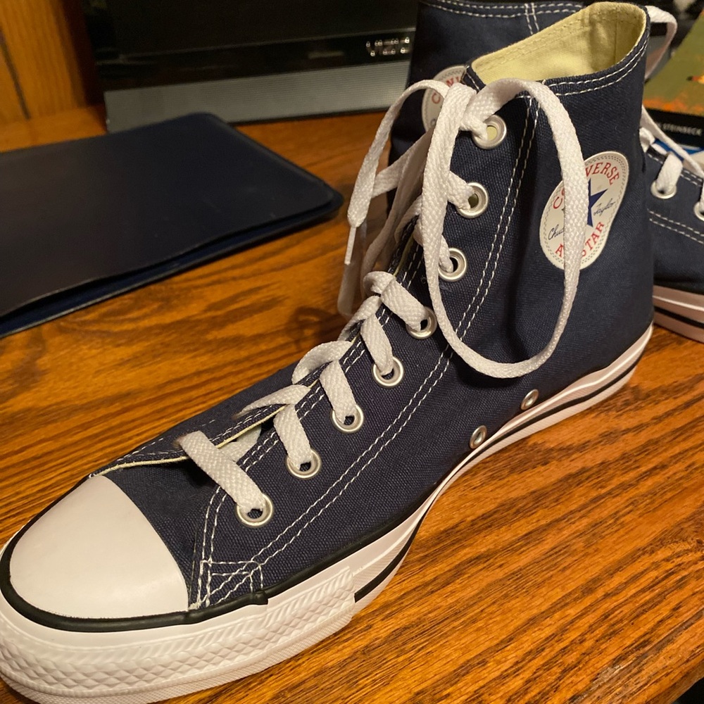 Navy Blue Converse High Tops